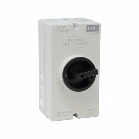 IMO 32A DC Isolator Switch - 4 Pole (Two Strings) IP66 Enclosed, 700VDC