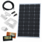 120W 12V dual battery solar charging kit with 10A controller, mounting brackets and cables
