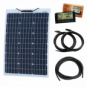 60W 12V reinforced semi-flexible dual battery solar charging kit 