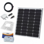 80W 12V solar charging kit with 10A controller, mounting brackets and cables