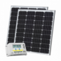 160W (80W+80W) solar charging kit with 20A charge controller with LCD display and  2 x 5m cables