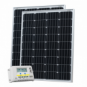 200W (100W+100W) solar charging kit with 20A controller with LCD display and  2 x 5m cables