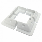 Set of 4 heavy duty white plastic corner mounting brackets for campervan, caravan, motorhome, boat or any flat roofs and surfaces