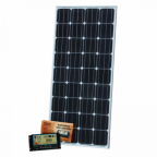 160W dual battery solar kit for camper / boat (with 20A dual battery controller and 5m cable)