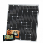 200W 12V dual battery solar kit for camper / boat with controller and cable