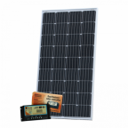 150W 12V dual battery solar kit for camper / boat with controller and cable