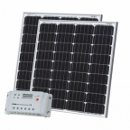160W (80W+80W) solar charging kit with 20A controller and 2 x 5m cables