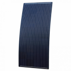 160W Black Reinforced semi-flexible solar panel with round rear junction box and 3m cable, with durable ETFE coating