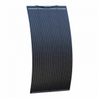 200W black semi-flexible fibreglass solar panel with durable ETFE coating