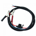 2m 2.5mm² dual core battery cable with crocodile clips and 5A fuse 