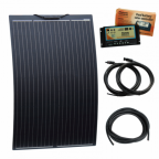 120W 12V semi-flexible dual battery solar charging kit 
