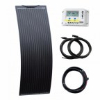 130W 12V narrow semi-flexible solar charging kit