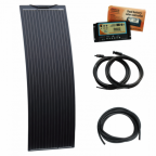 150W 12V narrow semi-flexible dual battery solar charging kit 