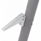 Adjustable angle bracket for mounting a small solar panel on a single arm pole, fence or wall