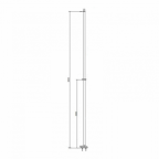 6m galvanised steel mounting pole for 1-3kW wind turbines