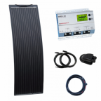 DISCOUNTED 150W 12V/24V narrow Semi-flexible solar charging kit for boats, campervans and motorhomes