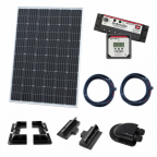 250W 12V Complete dual battery solar charging kit with 25A Morningstar controller