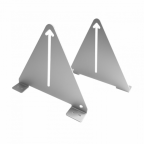 Set of 2 aluminium tilting central brackets for rigid frame solar panels, height 243mm