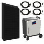 Complete 5kW off-grid power system with 5kWh high performance battery and 5kW solar power array