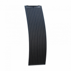 80W black ultra-narrow semi-flexible fibreglass solar panel with durable ETFE coating