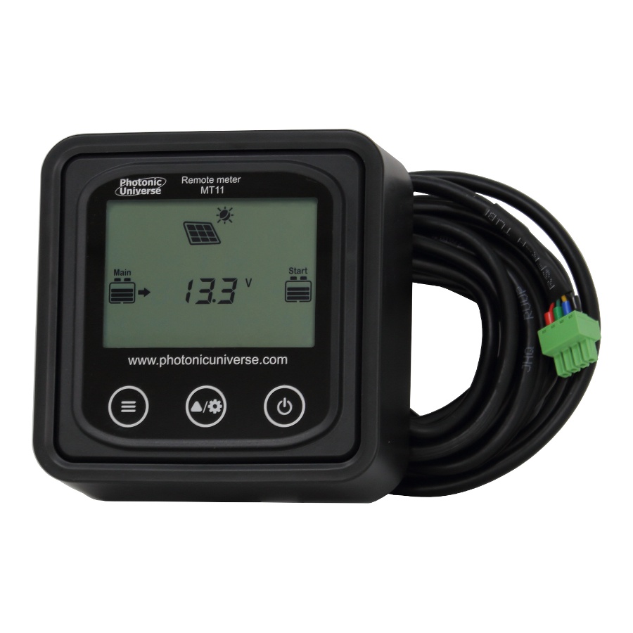 remote meter / display for dual battery MPPT solar controllers DM series